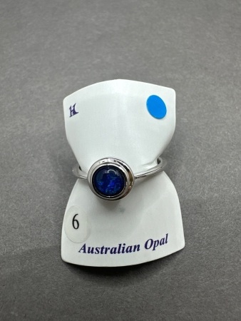 Sterling Silver Ring with Opal Gemstone