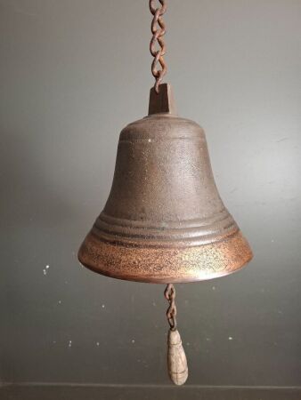 Large Bronze or Brass Bell with Ringer