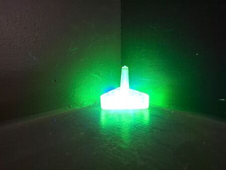 Rare Uranium Glass Ring Tree Holder - with Original Makers Label