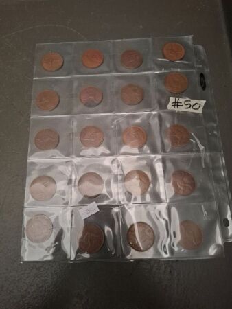 Selection of Old Australian Penny Coins