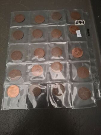 Selection of New Zealand Old Penny Coins