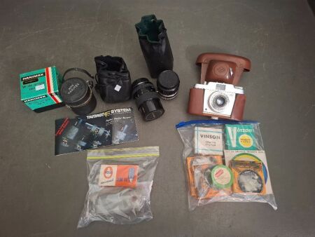 Mixed Lot of Vintage Cameras and Camera Equipment