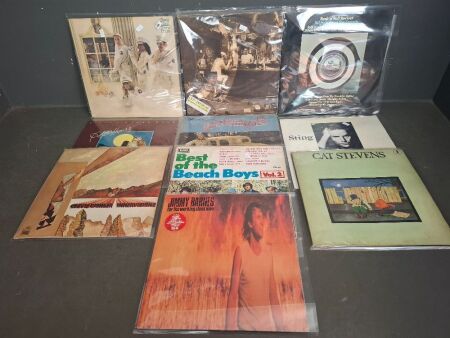 10x Mixed Genre Vinyl Records