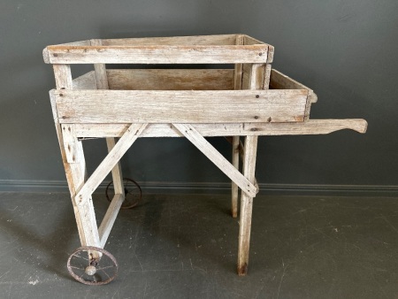 Vintage Wooden Laundry Trolley