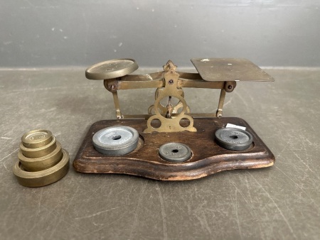 Vintage Mini Balance Scales with Weights
