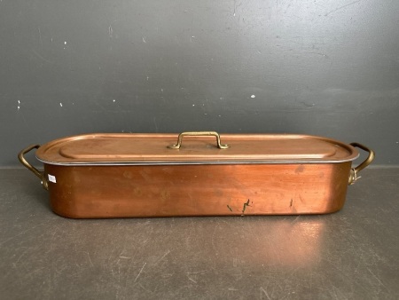 Vintage Copper Fish Poacher from France