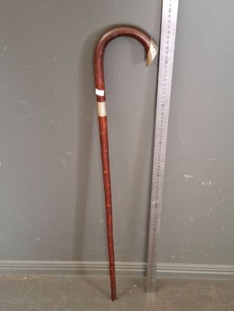 Vintage Wooden Walking Stick - Marked 75