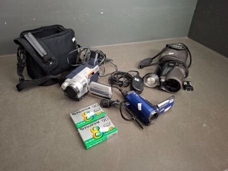 3 Vintage Video Cameras