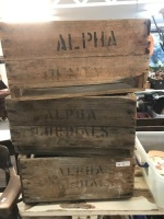3 Vintage Alpha Cordials Boxes