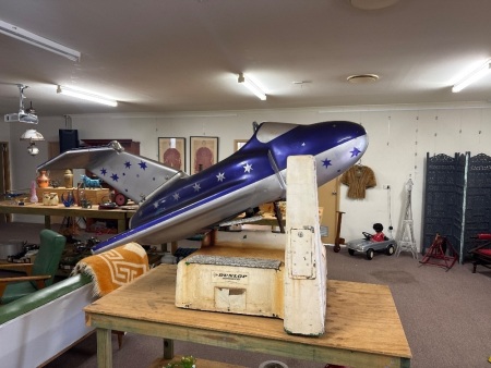 Vintage Coin Operated Kiddie Spaceship or Plane Ride