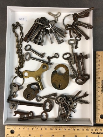 Collection of Vintage Keys and Padlocks Etc