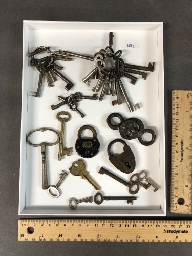 Collection of Vintage Keys and Padlocks Etc