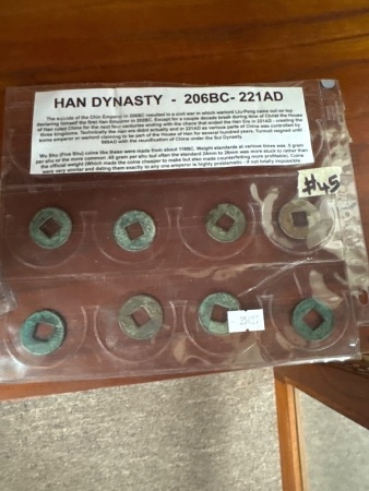 206BC-221AD Ancient HAN Dynasty China Coins