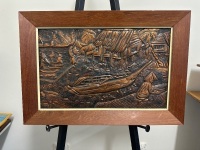 Kampong Nelayan Copper Art by Mrs Maureen Chow