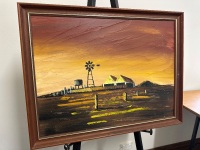 Dusk Outback Scene Oil on Board&nbsp; - 2