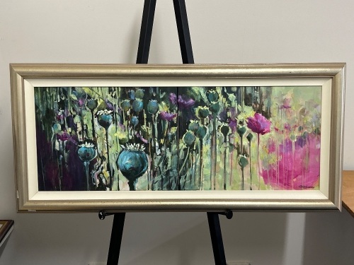 Poppies Acrylic on Canvas by Gerry Jenson