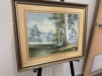 Natural Landscape Oil on Board By K Peter - 2