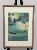Vietnamese River Silk Canvas Art