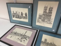 5 London Landmark Sketches Prints - 2