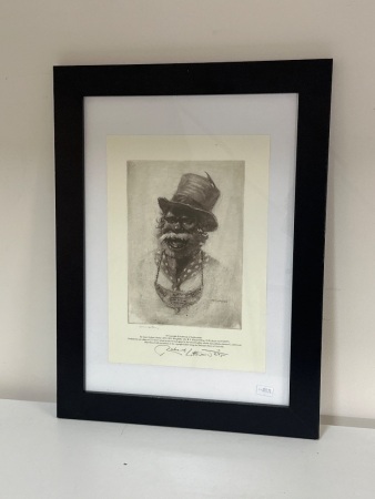 Sir Lionel Arthur Lindsay King Billy Etching 3/275 signed