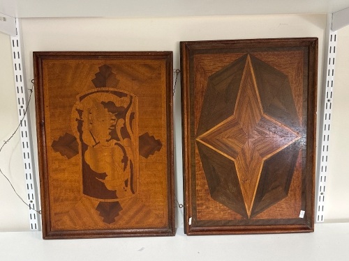 2 Wood Art Trays