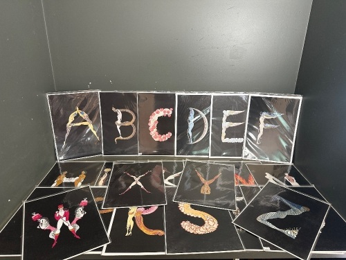Ertes Alphabet - Ucompleted - Series of 26 Artworks A to Z - Some are missing -&nbsp; Approx 420L x 300W