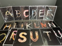 Ertes Alphabet - Ucompleted - Series of 26 Artworks A to Z - Some are missing -&nbsp; Approx 420L x 300W - 5