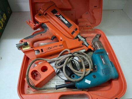 Paslode Finish Nailer and Makita Sheet Metal Cutter