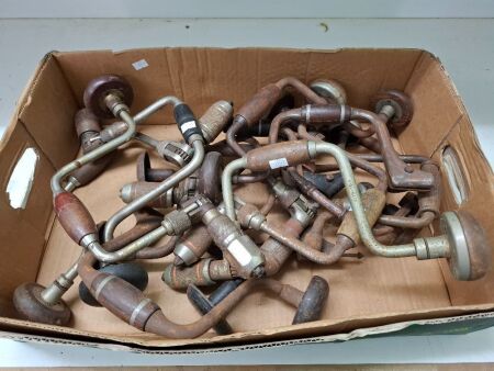 Large Lot of Vintage Hand Drills