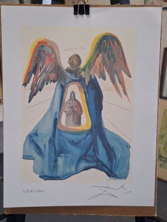 Wood Cut Print Dante Purified Purgatory Canto 33 Salvador Dali