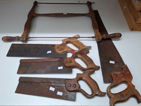 Mixed Collection of Vintage Hand saws