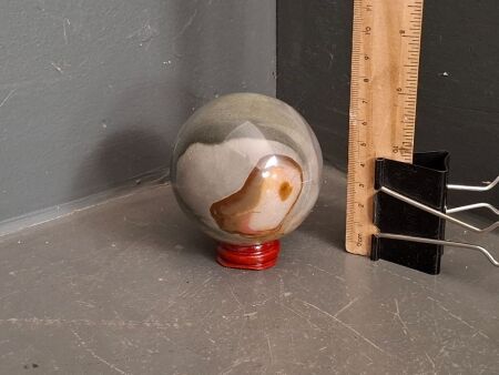 Polychrome Jasper Crystal Stone Sphere - From Madagascar