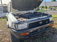 White 1991 Toyota 4runner RV6 3.0 V6 Station Wagon - Odometer indicating&nbsp; 281317km - VIN JT711VND007002917 - Engine 3VZ0383993 - New Starter Motor and Power Steering Pump - brakes need work - holds rust advise inspection - significant rust in drivers side - 21