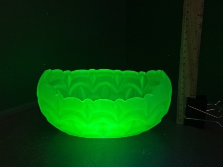 Uranium Glass Art Deco Vase