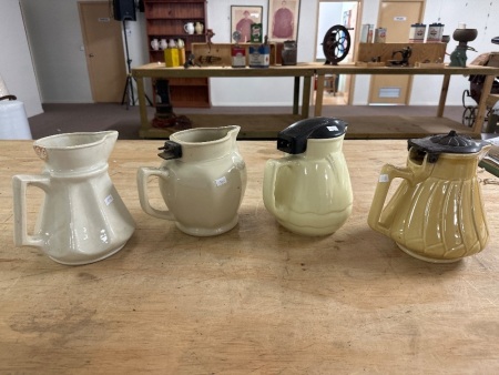 4 x Vintage Ceramic Pottery Electric Jugs