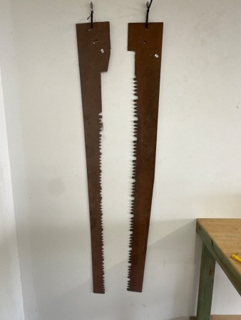 2x Large Handsaw Blades - 6ft total length
