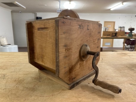 Antique Wooden Butter Churn - marked no.1