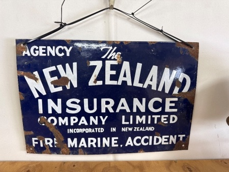 The New Zealand Insurance Company Enamel Sign