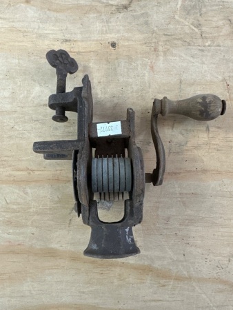 Antique Cast Iorn Bean Cutter - bench mount