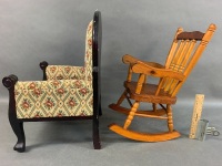 Mini Upholstered Armchair + Timber Rocker - 3