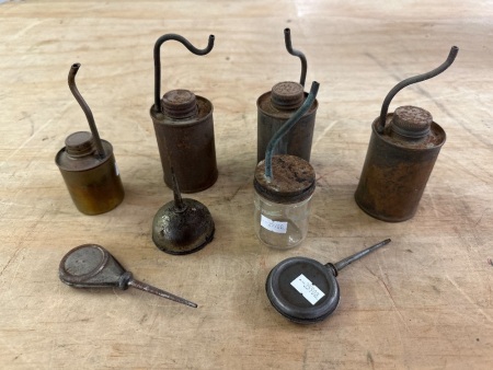 Assorted Vintage Oilers - mostly tin