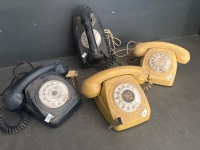 4 Mid Century Dial Phones - 2