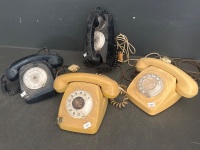 4 Mid Century Dial Phones - 3