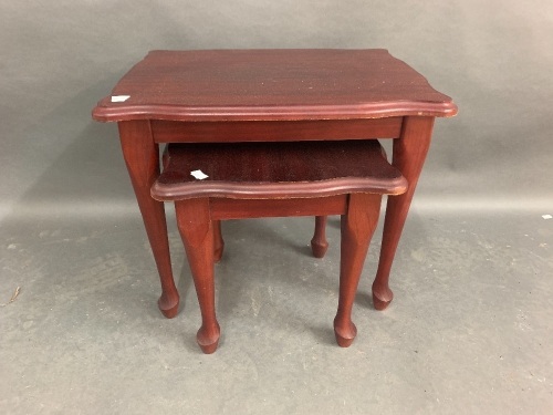 Pair of Nesting Mahogany Occasional Tables