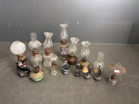 Large Selection of Vintage Glass and Unqiue Miniature Lanterns