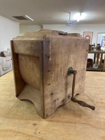 Large Antique Wooden Butter Churn