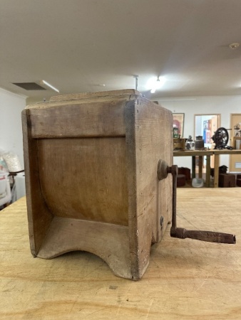 Large Antique Wooden Butter Churn