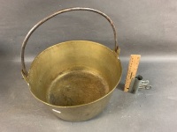 Antique Brass Preserve Pan with Iron Handle - 2