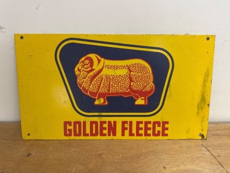 Vintage Golden Fleece Metal Sign