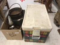 Job Lot of Vintage Esky, Buckets & Tins